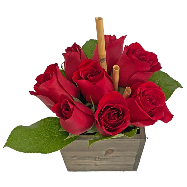 Bamboo Rose Flower Arrangement