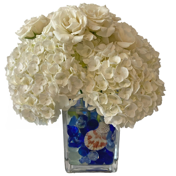 Ocean Blue Flower Arrangement