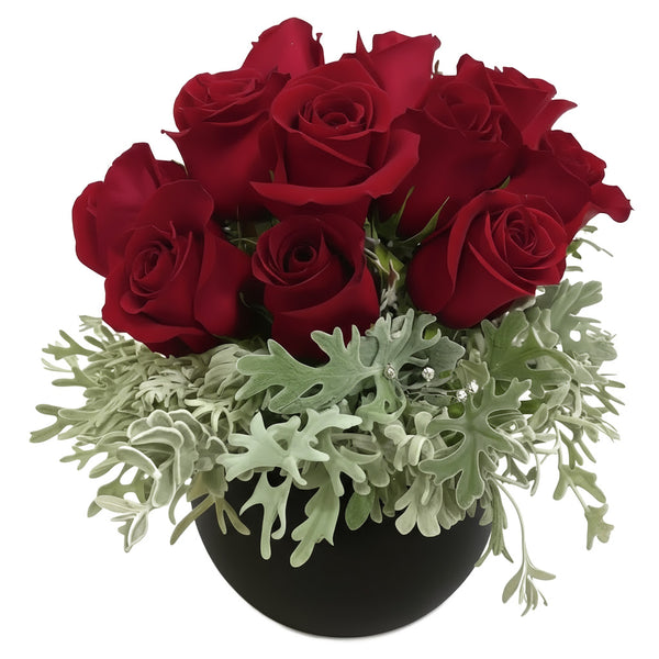Frosted Roses Flower Arrangement