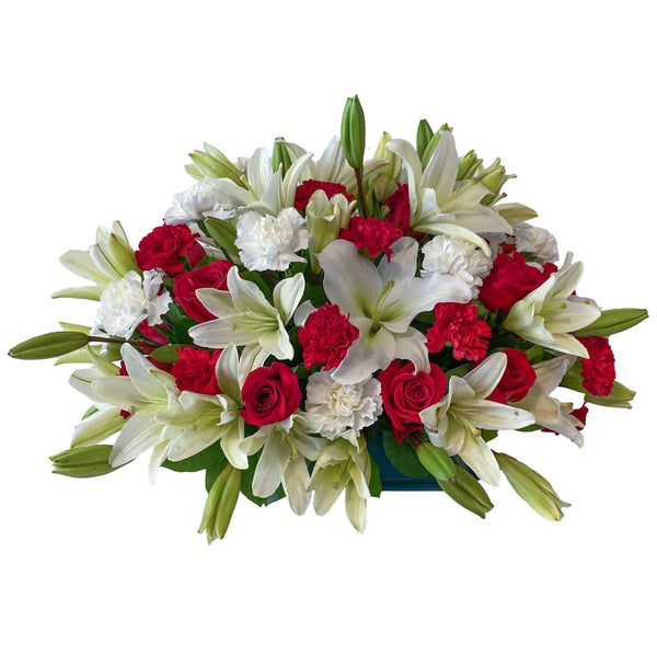 Half Casket Funeral Spray - Flower Arrangement