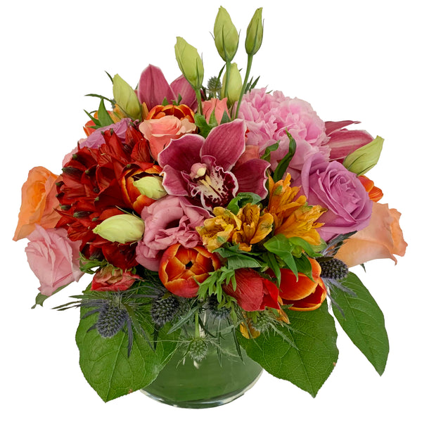 Amber Glow Flower Arrangement