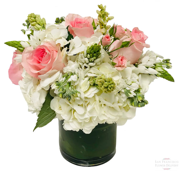 Pearl and Pink Flower Arrangement