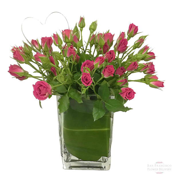 Hearts Ablaze Flower Arrangement