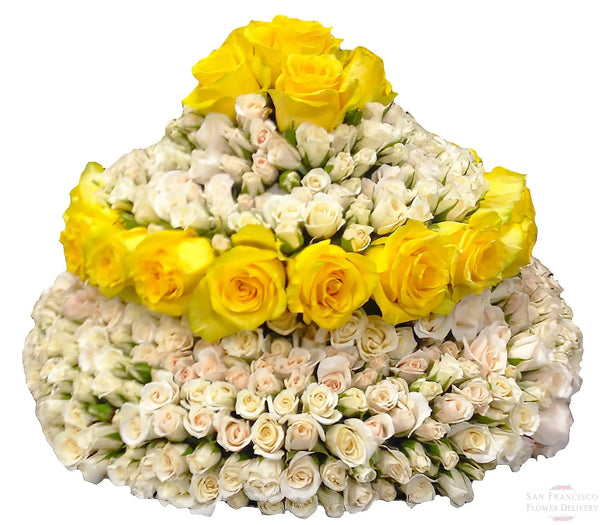 Large Cake of Roses Flower Arrangement