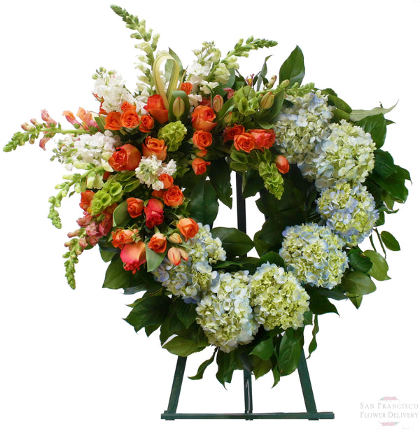 Open Heart Sympathy Wreath