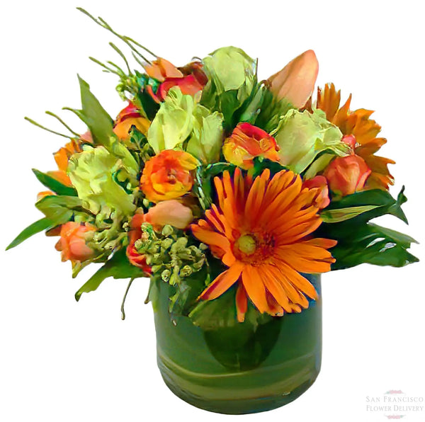 Topaz and Jade Flower Arrangement