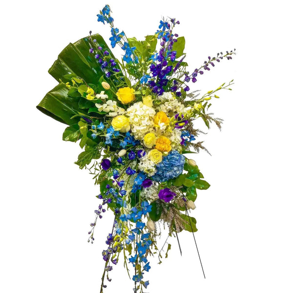 Blue and Yellow Sympathy Spray