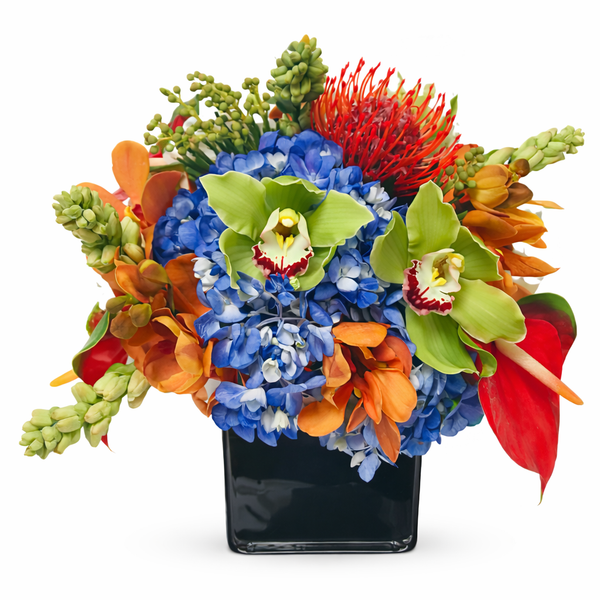 Blue Hawaiian Floral Arrangement