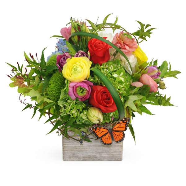 Butterfly Box Flower Arrangement