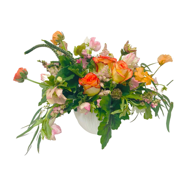 Cantaloupe Cascade Flower Arrangement
