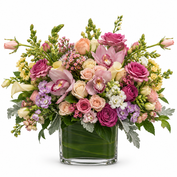 Glowing Garden Flower Arrangement