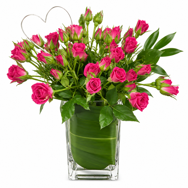 Hearts Ablaze Flower Arrangement