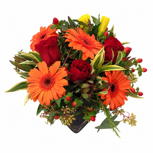 Orange Gerbera Daisy Mix Flower Arrangement