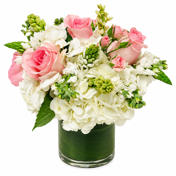 Pearl and Pink Flower Arrangement