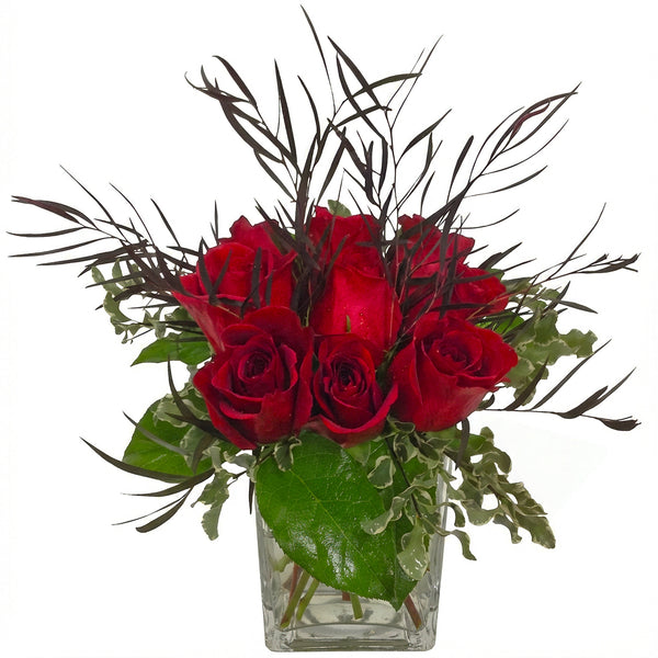 Red Feather Flower Arrangement