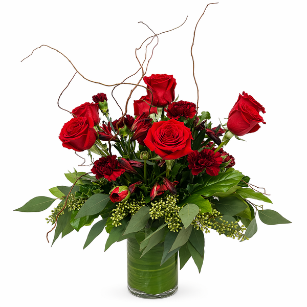 Scarlet Romance Flower Arrangement