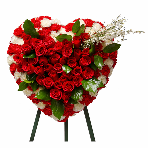 Solid Heart Sympathy Wreath