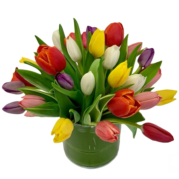 Colorful Tulips Flower Arrangement