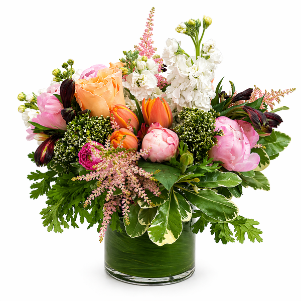 Tangerine and Blush Floral Arrangement