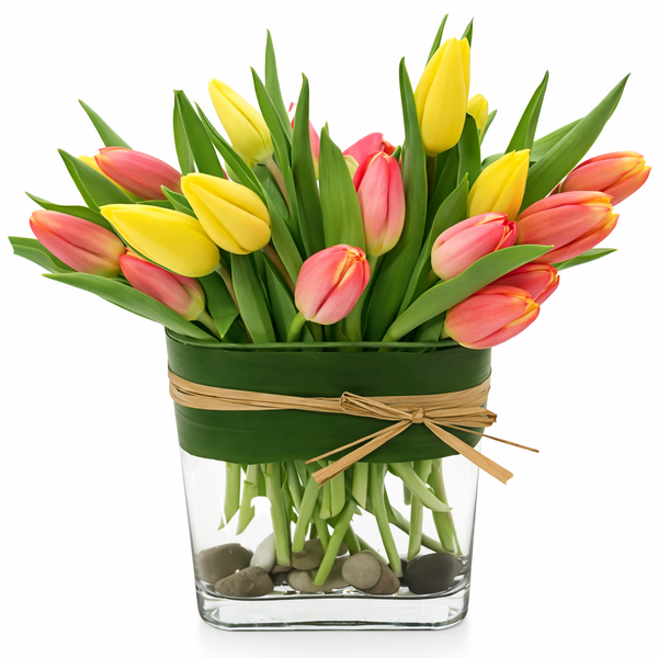 Tulips Roma Flower Arrangement