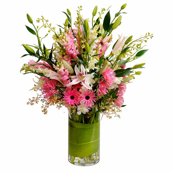 Whispers of Pink Flower Arrangement