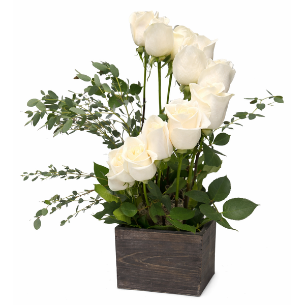 Milano in White Floral Arrangement
