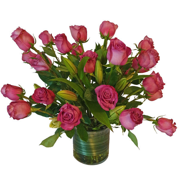 Mazzo di rose e gigli